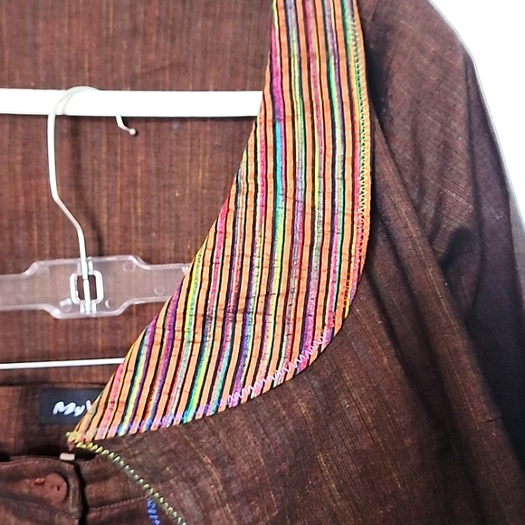 MY WAY Women's Brown, Linen/Cotton Pants Suit.  Size US 8. UK 12 - Picture 12 of 16